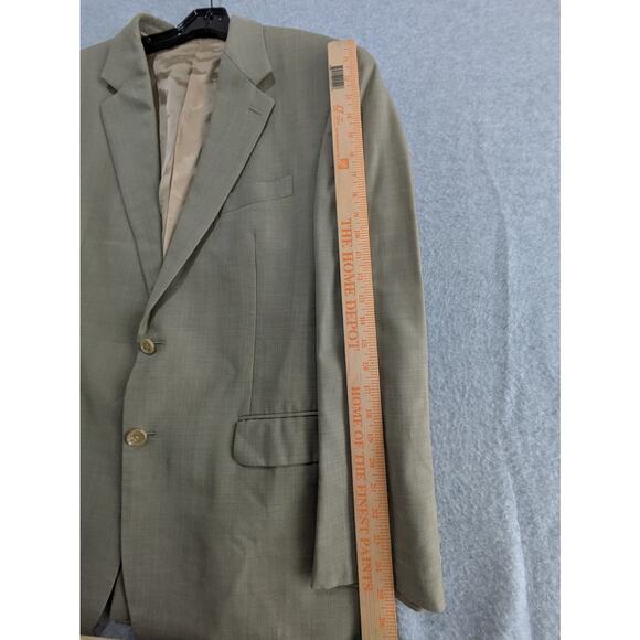 Ralph Ralph Lauren Dillard's Blazer‎ Men Size 44R Beige 100% Wool Sport Coat - Picture 13 of 15